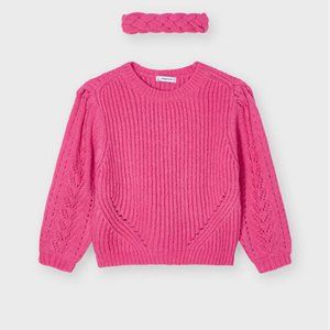 NWT Mayoral Girls Knit Sweater & Headband (size 2)